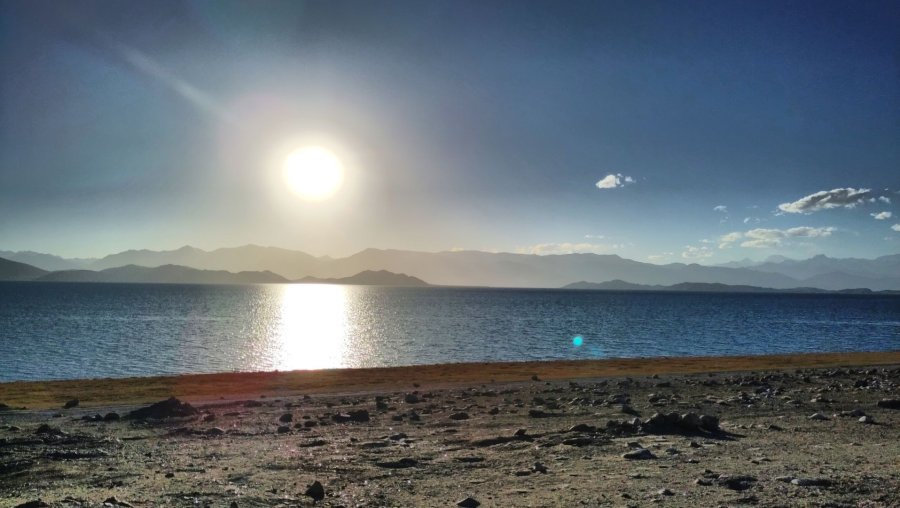 Black Water Lake on the Pamir Highway
