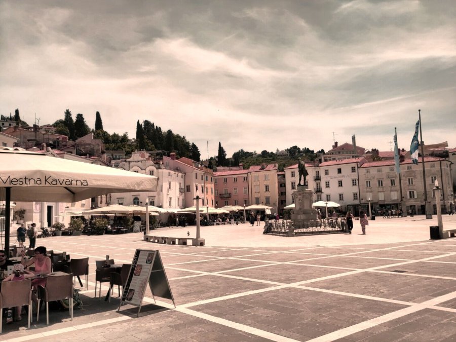 Ice Cream and Old Walls in Piran